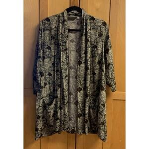 APNY Kimono Small Womens Multi Color Dark Tones Half Sleeve